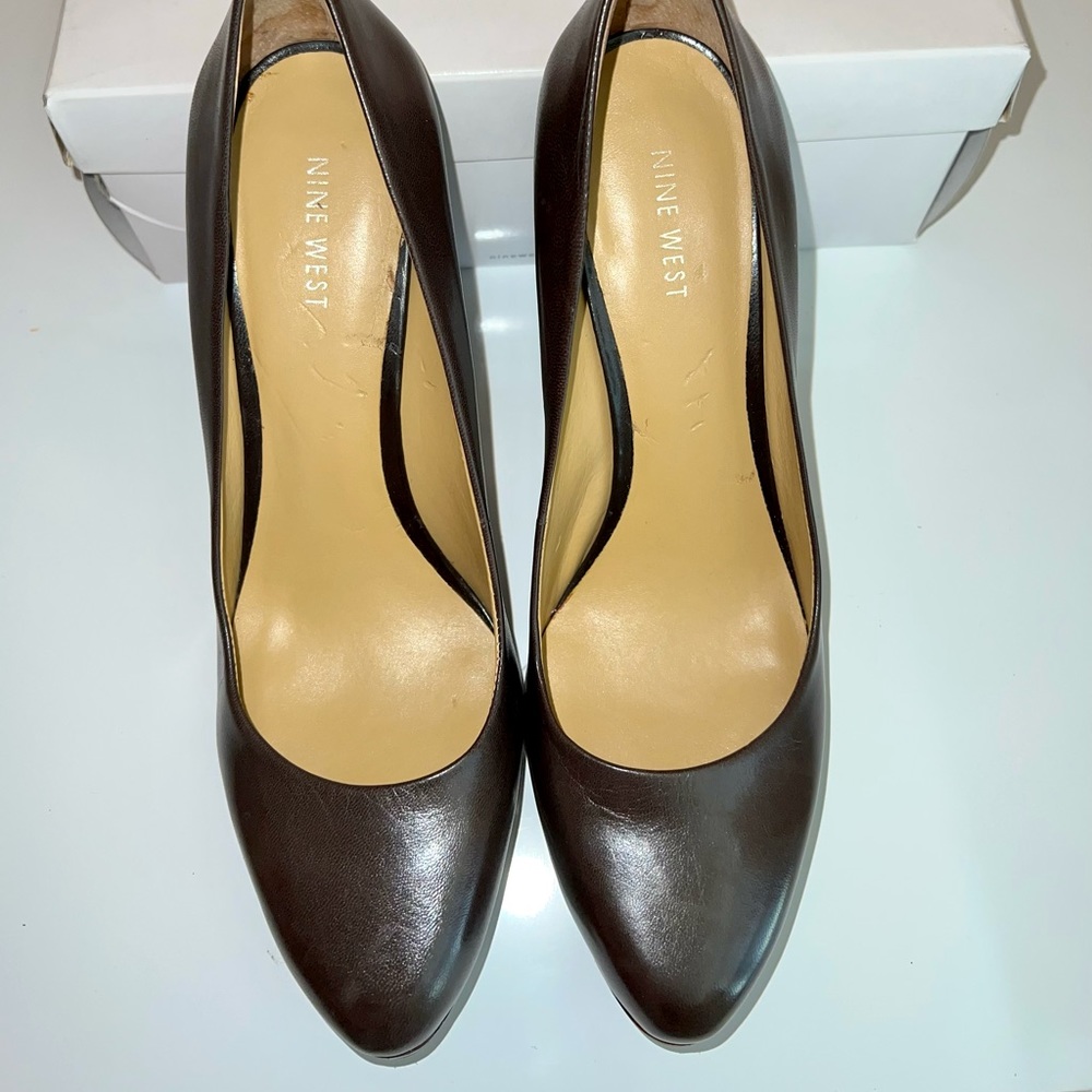 Chocolate Brown Ninewest pumps